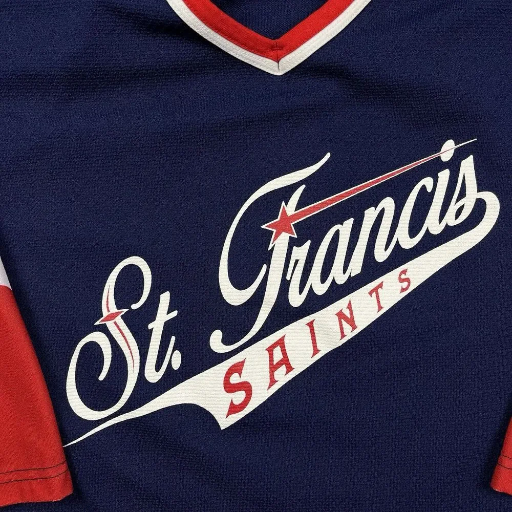 St Francis Saints Hockey Jersey Minnesota High School MN Athletic Knit‎ Sz Small